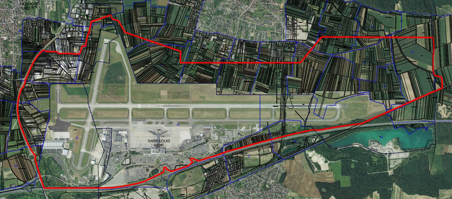 Bâle-Mulhouse État parcellaire EuroAirport