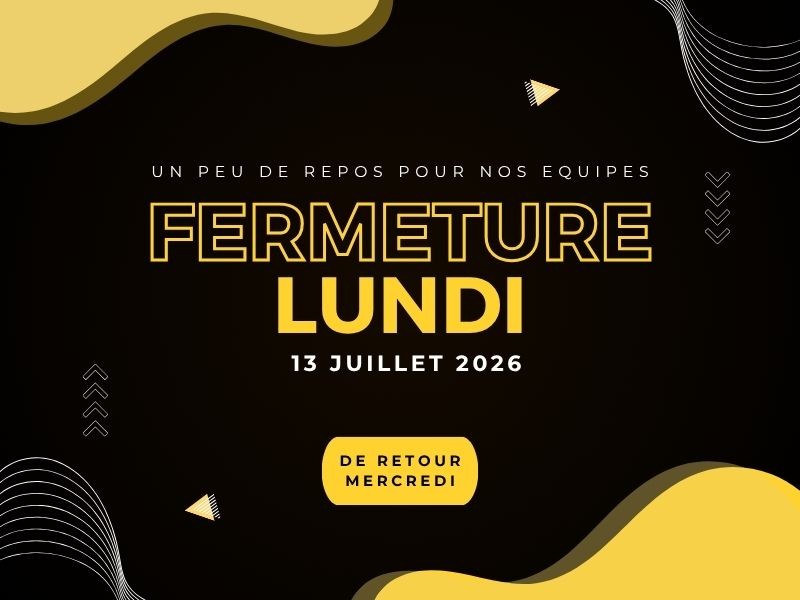 Fermeture de nos bureaux le lundi 13 Juillet 2026